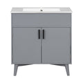 Bathroom Storage Cabinet with Sink, Bathroom vanity Set with Anti-Scratch Floor Mat, Combo Cabinet with 2 Cabinet Door