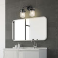 Wall Sconces Set of 2 with Clear Glass Shade,Modern Wall Sconce, Industrial Indoor Wall Light Fixture for Bathroom Living Room Bedroom Over Kitchen Sink,E26 Socket, Bulbs Not Included