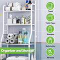 HioHa Over the Toilet Storage Rack, 3 Tier Bathroom Space Saver, Bathroom Corner Stand Storage Organizer Accessories Bathroom Towel Shelf 22"W Black