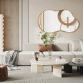TEWLOSS Irregular Mirrors Wall Mirror 46"x26" Cloud Shaped Mirrors for Bathroom, Gold