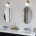 Facilehome 25.1" X 14.8" Oval Mirror for Bathroom,Wall Mounted Bathroom Mirror,Bathroom Vanity Mirror,White