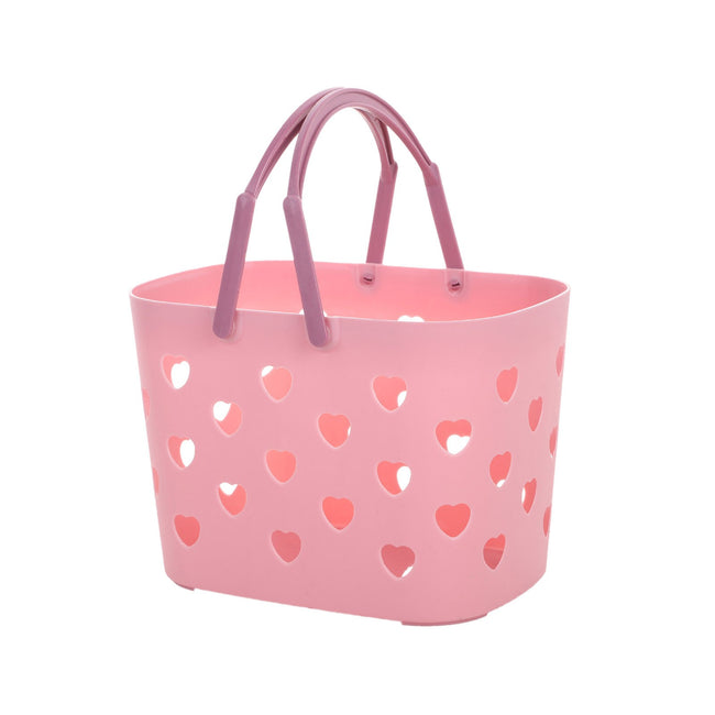 Hbdhejl Home Storage Shower Caddy Tote For College Dorm Storage With Handles Portable Bath Organizer For Bathroom Toiletry Garden Pink