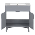 Bathroom Storage Cabinet with Sink, Bathroom vanity Set with Anti-Scratch Floor Mat, Combo Cabinet with 2 Cabinet Door