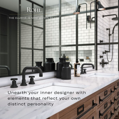 Rohl Italian Bath Trim Package Only No Rough To Volume Control In Polished Chrome With Metal Lever