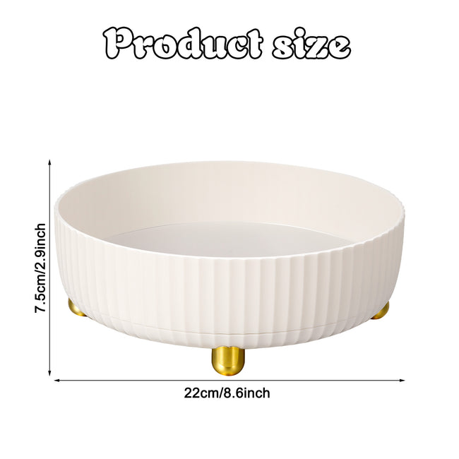 sixwipe Makeup Perfume Organizer, 360 Degree Rotating Lazy Susan Cosmetic Desk Storage, Lotions Display Case Round Tray with Large Capacity, for Your Jewelry