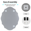 LUVODI Beveled Edge Wall Mirror Bathroom Mirror Vanity Scalloped for Home Living Room 25x32in