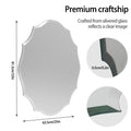 LUVODI Beveled Edge Wall Mirror Bathroom Mirror Vanity Scalloped for Home Living Room 25x32in