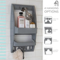 Bath Bliss Multi Hanging Option Plastic Shower Organizer, Gray