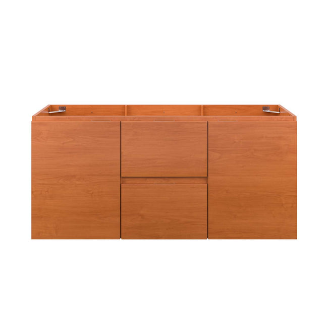 Modway Scenic 48" Single Sink Compatible (Not Included) Bathroom Vanity Cabinet in Cherry Walnut
