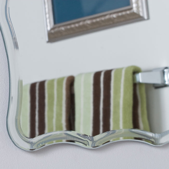 Decor Wonderland Large 31.5" x 23.6" Rectangular Frameless Bathroom Vanity Wall Mirror - Hangs Horizontally or Vertically