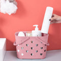 Hbdhejl Home Storage Shower Caddy Tote For College Dorm Storage With Handles Portable Bath Organizer For Bathroom Toiletry Garden Pink