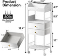 Makeup Organizer with LED Light&Charging Station, Make Up Skincare Organizers and Storage with Drawers, Vanity Cosmetics Display Cases Holder for Skin Care Nail Perfume Hair, White
