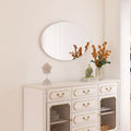 Facilehome 25.1" X 14.8" Oval Mirror for Bathroom,Wall Mounted Bathroom Mirror,Bathroom Vanity Mirror,White
