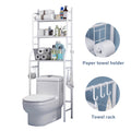 HioHa Over the Toilet Storage Rack, 3 Tier Bathroom Space Saver, Bathroom Corner Stand Storage Organizer Accessories Bathroom Towel Shelf 22"W Black