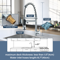 Cesinkin Brass Silver Curved Kitchen Sink Faucet