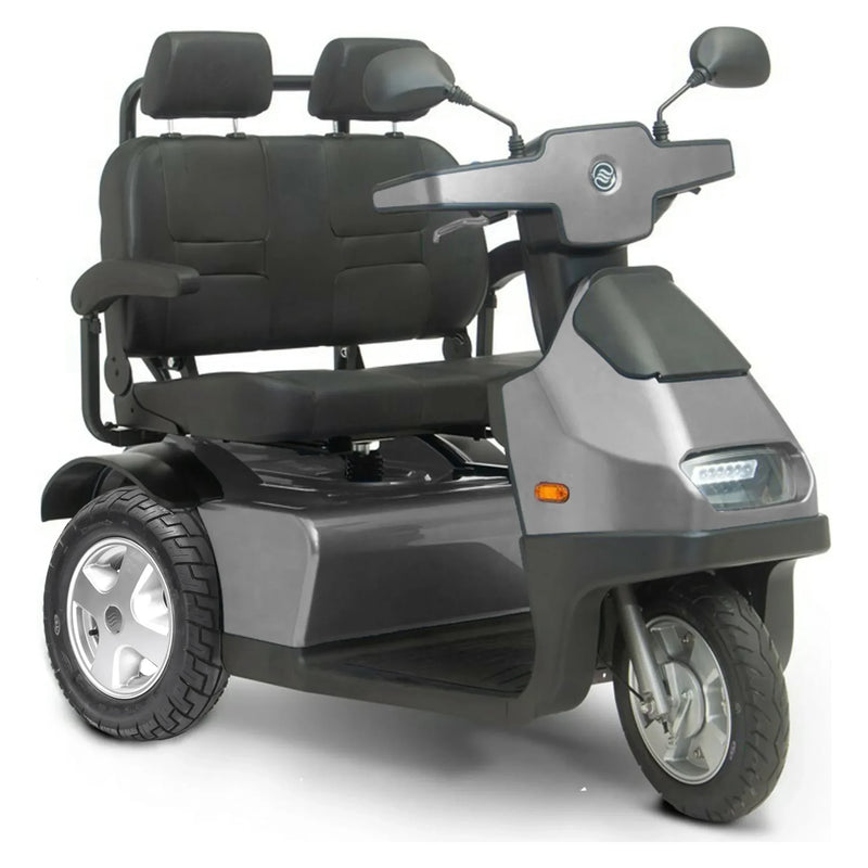 Afikim Afiscooter S3 2-Seater – Grey, dual bench seat