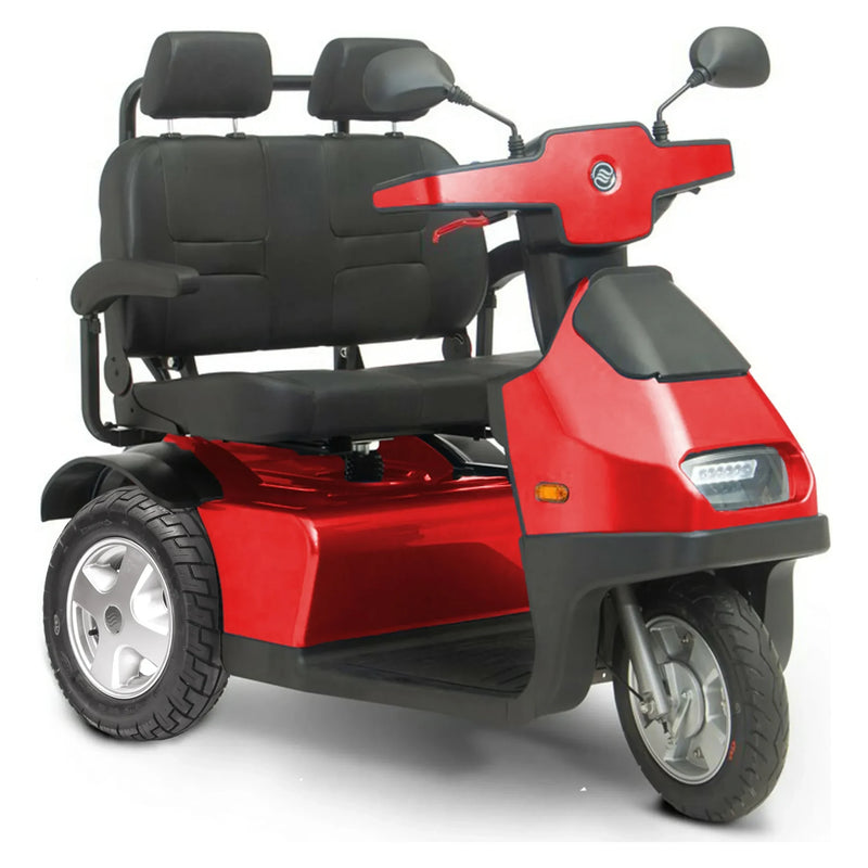 Afikim Afiscooter S3 2-Seater – Red, dual bench seat