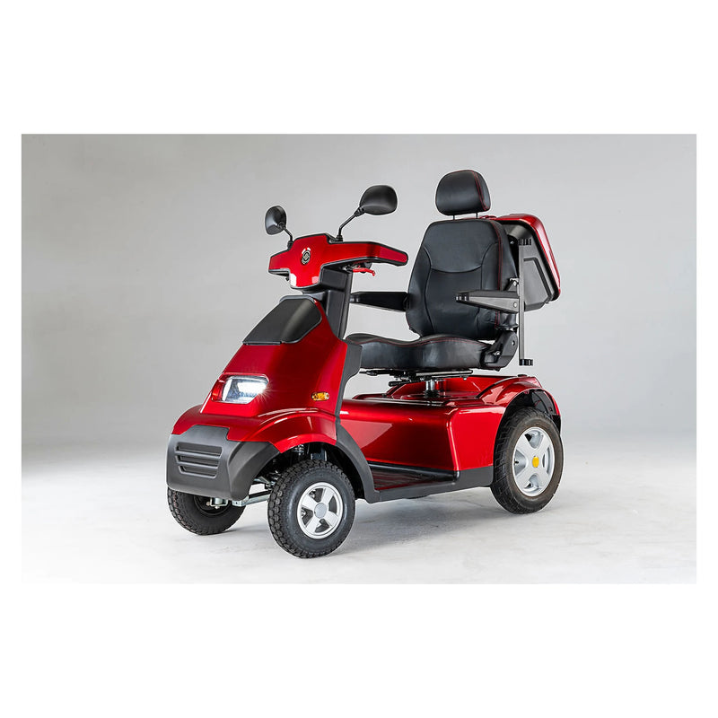 Afikim Afiscooter S4 All-Terrain – in Red, rear three-quarter