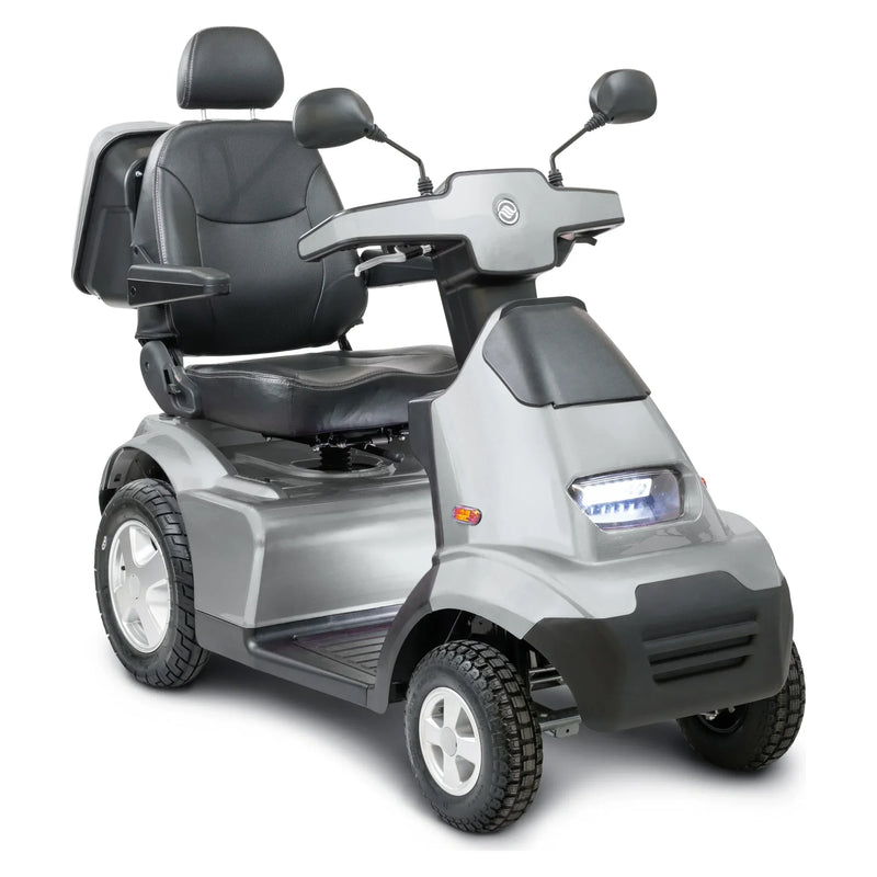 Afikim Afiscooter S4 All-Terrain – Silver, three-quarter studio view