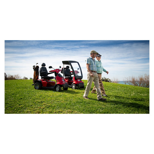 Afikim Afiscooter S4 2-Seater Canopy – canopy fitted, out walking