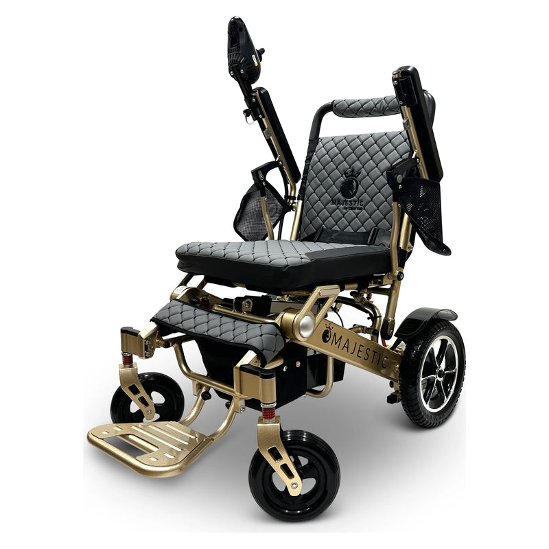 ComfyGo Majestic IQ-7000 Auto Folding power wheelchair – gray cushion and backrest