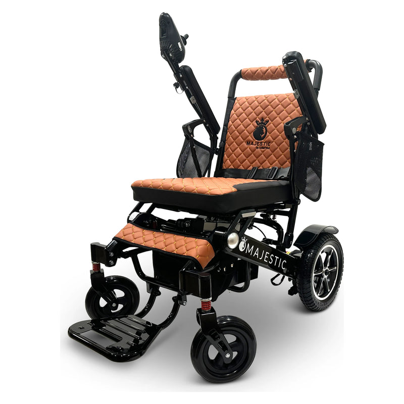 ComfyGo Majestic IQ-7000 Auto Folding power wheelchair – taba cushion and backrest