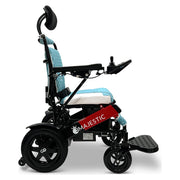 ComfyGo Majestic IQ-9000 Auto Recline power wheelchair – teal cushion and backrest