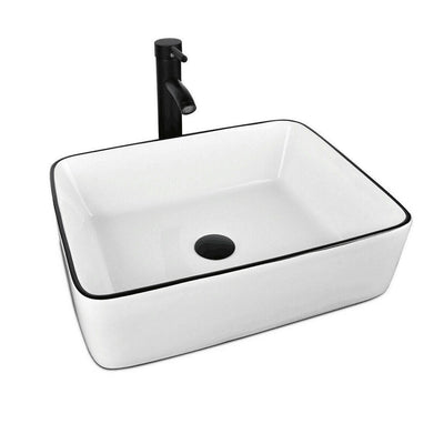 FULLWATT 24" Bathroom Wood Vanity Cabinet Storage Counter-top Vessel Sink Pop Up Combo