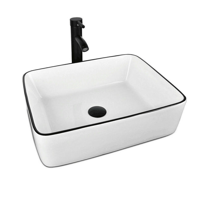 FULLWATT 24" Bathroom Wood Vanity Cabinet Storage Counter-top Vessel Sink Pop Up Combo