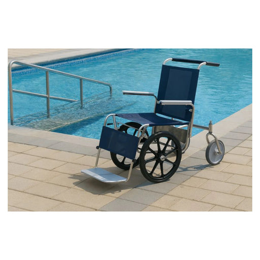 DeBug Aquatic Pool Wheelchair – beside the pool