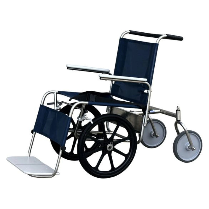 DeBug Aquatic Pool Wheelchair – angled view