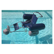 DeBug EZ Roller Floating Beach Wheelchair – floating in the pool