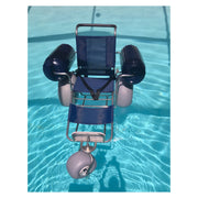 DeBug EZ Roller Floating Beach Wheelchair – in the water, front view