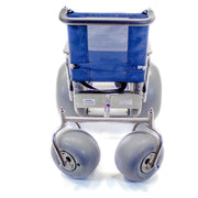 DeBug Fixed Leg Rest Beach Wheelchair – rear view