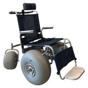 DeBug Fixed Leg Rest Beach Wheelchair – with the optional headrest