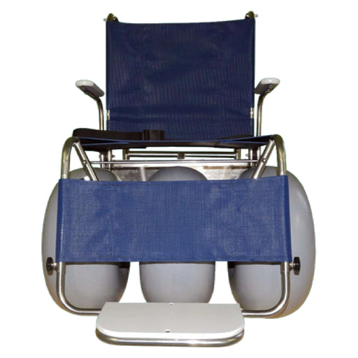 DeBug XL Beach Wheelchair – front view — five wheels
