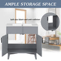 Bathroom Storage Cabinet with Sink, Bathroom vanity Set with Anti-Scratch Floor Mat, Combo Cabinet with 2 Cabinet Door