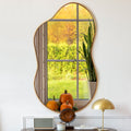 TEWLOSS Irregular Mirrors Wall Mirror 46"x26" Cloud Shaped Mirrors for Bathroom, Gold