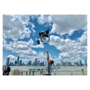 Feather Chair 18 inch wheelchair – lifestyle, lifted overhead