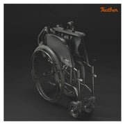 Feather Chair 20 inch wheelchair – folded, studio (18-inch model shown)