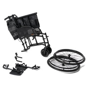 Feather Chair HD 450 wheelchair – folded with the wheels off