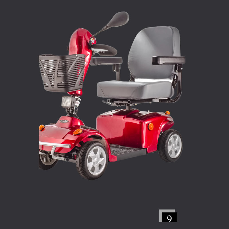 FreeRider FR 168-4S II mobility scooter – product photograph, FreeRider range booklet
