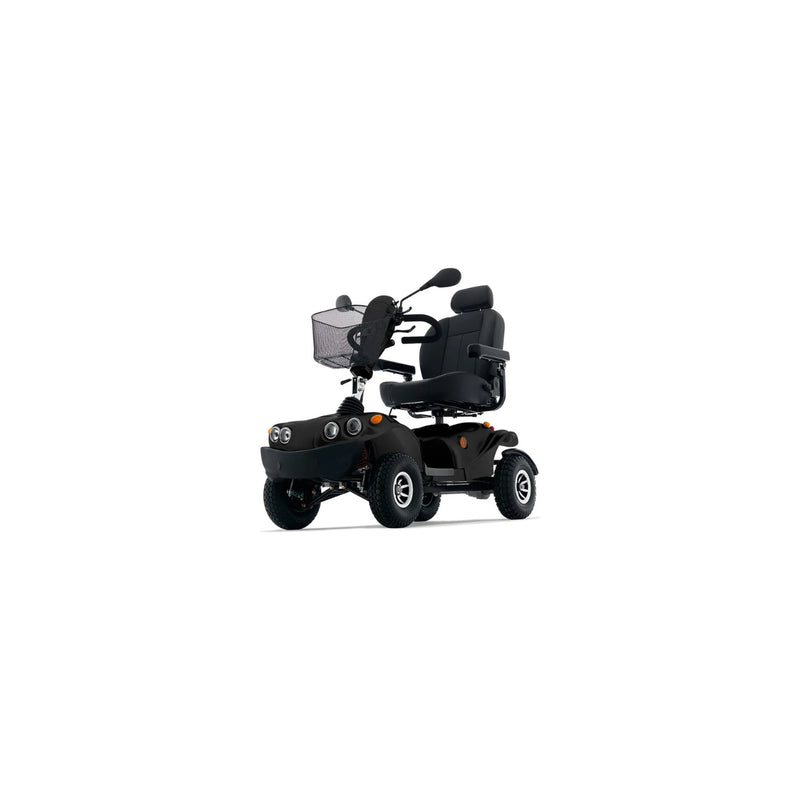 FreeRider FR GDX mobility scooter – three-quarter view, Black