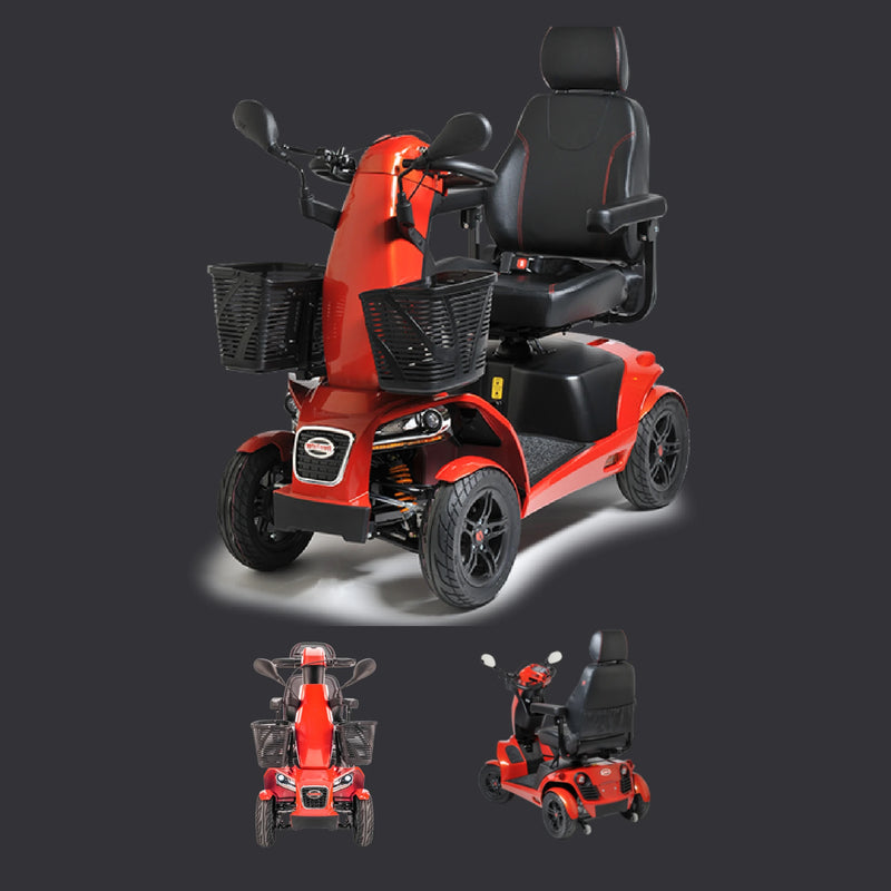 FreeRider FR1 Terrain mobility scooter – product photograph, FreeRider range booklet