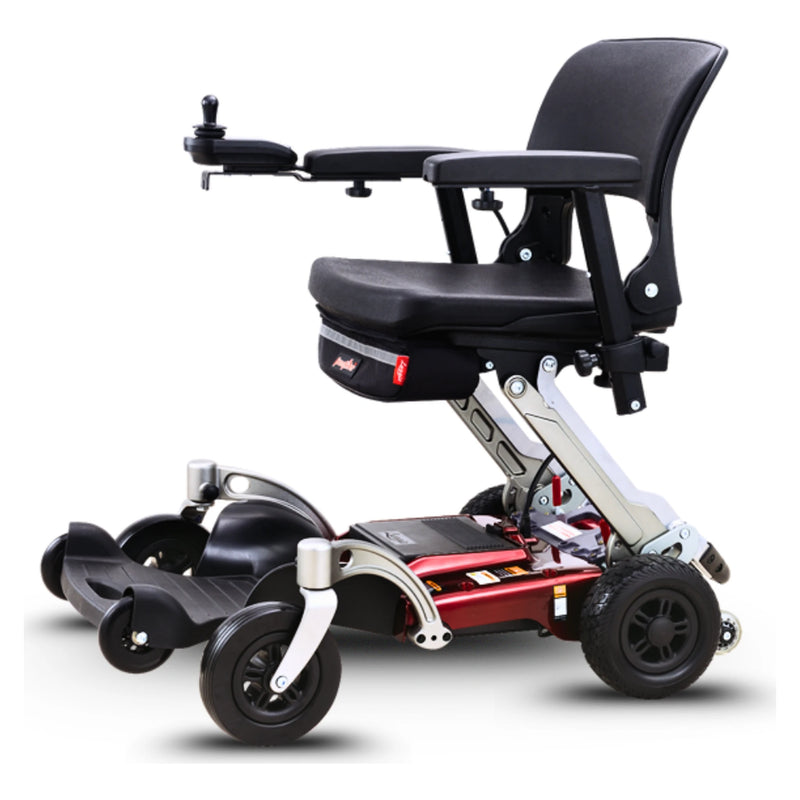 FreeRider Luggie Chair folding power wheelchair – rear view
