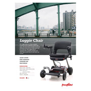 FreeRider Luggie Chair folding power wheelchair – brochure with specifications