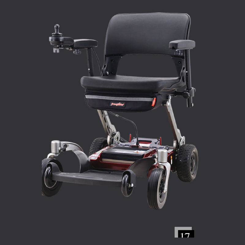 FreeRider Luggie Chair folding power wheelchair – product photograph, FreeRider range booklet