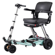 FreeRider Luggie Super Plus 3 mobility scooter – three-quarter view, Light Green
