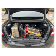FreeRider Luggie Super Plus 3 mobility scooter – folded in a car trunk