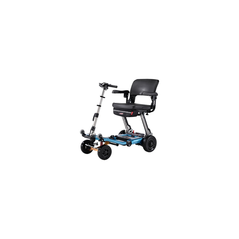 FreeRider Luggie Super Plus 4 mobility scooter – three-quarter view, Ocean Blue